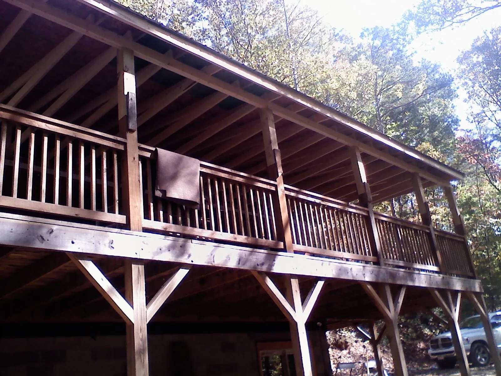 Timber framing under a new elevated porch and deck — Roof Leak Repair in Ravenel by Roofing Brothers